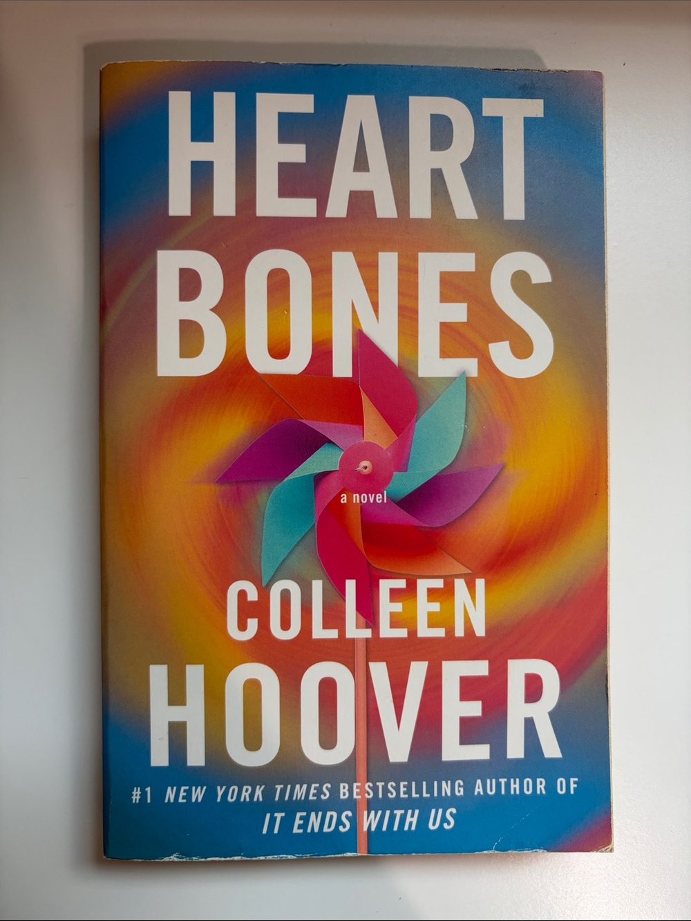 Heart Bones by Colleen Hoover - Colorful Pinwheel Cover